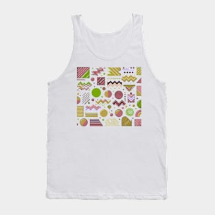 Colorful 80s Retro Geometric Pattern Tank Top